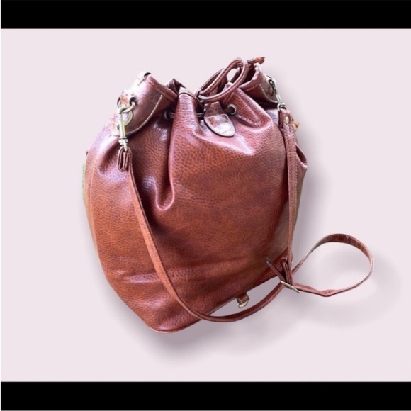 Designer Bag Leather Drawstring Vintage Handbag - Picture 3 of 10